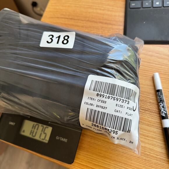 J.Crew 1996 High Rise Flare Jeans Womens 32P Black Semi-stretch Button Zip Fly - Picture 8 of 8